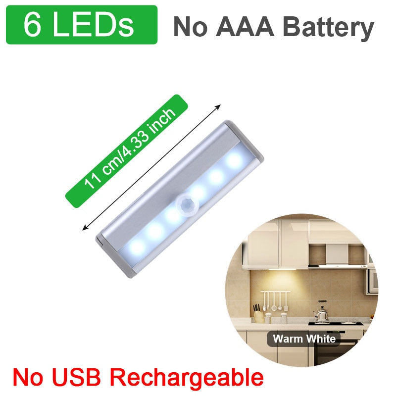 Goodland LED Night Light Motion Sensor Night Lamp Wireless USB Rechargeable Nightlight For Children Bedroom Cabinet Kitchen Wall