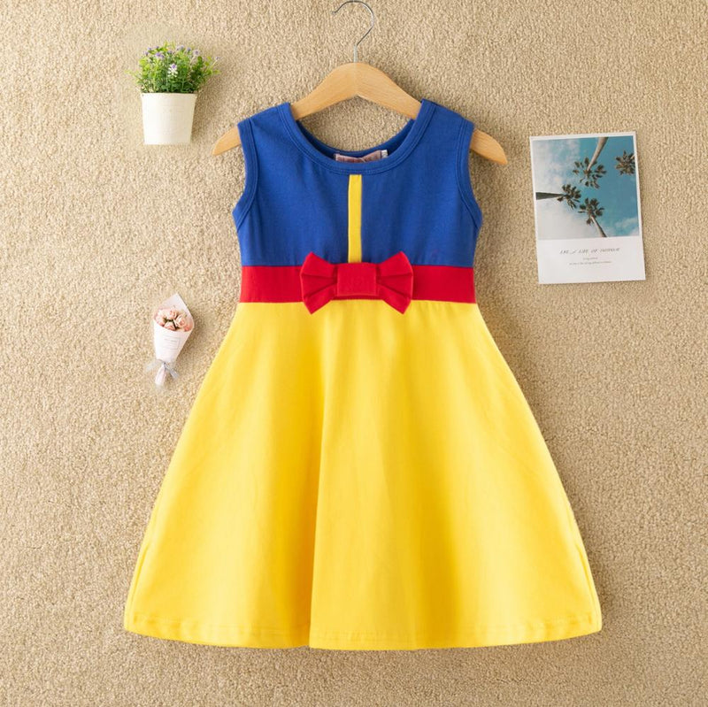 Princess Snow White Dress up Costume for Girls Kids Puff Sleeve Costumes with Long Cloak Child Party Birthday Fancy Gown