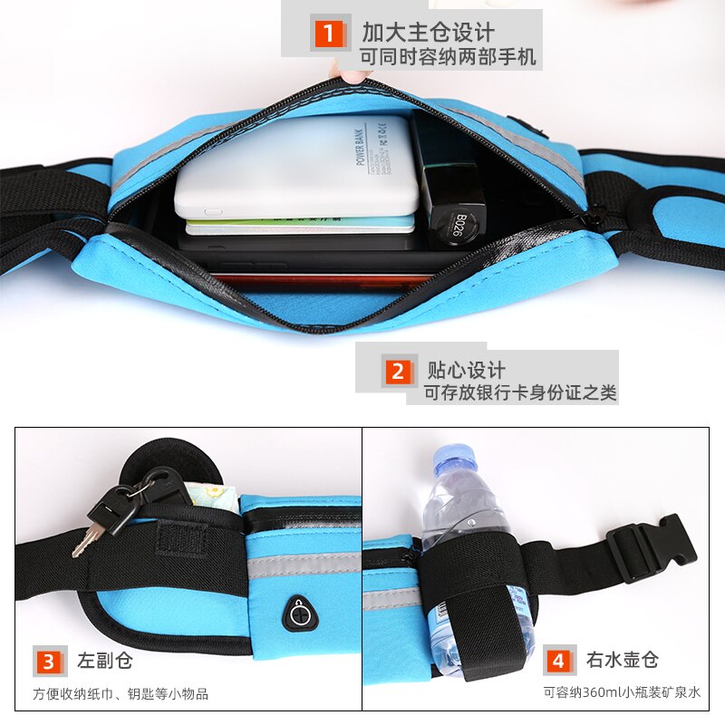 Waist Bag Belt Bag Running Waist Bag Sports Portable Gym Bag Hold Water Cycling Phone bag Waterproof Women running belt