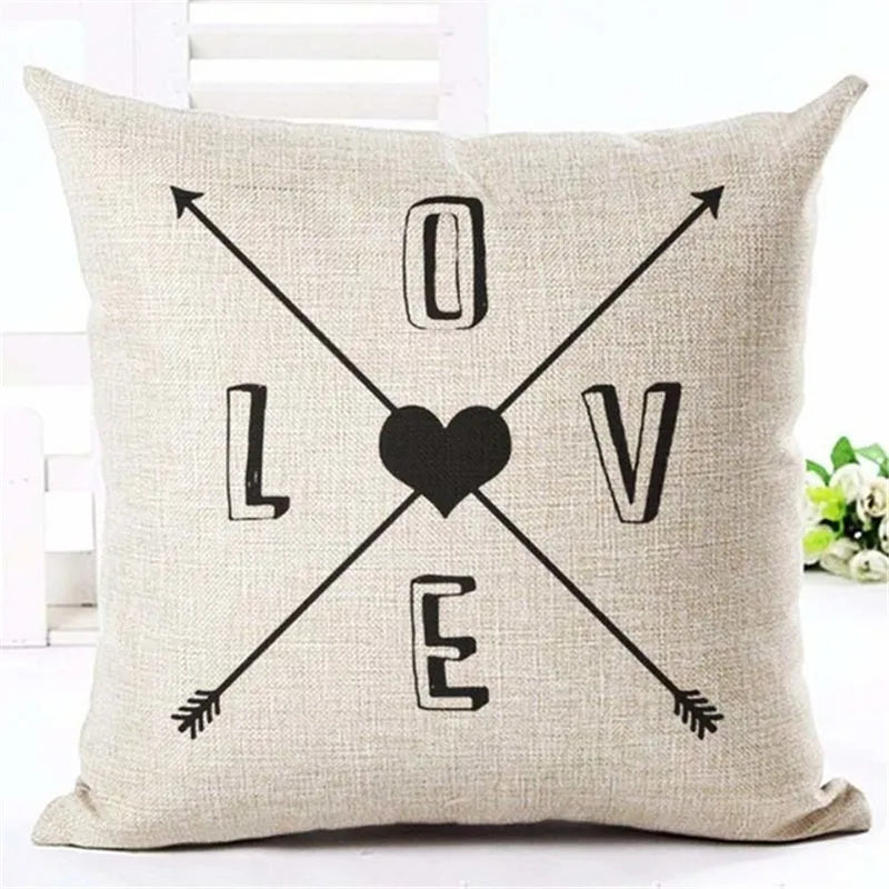 Throw Pillows Cover Case Letter Motto Home Love Cushion Cover Throw Pillows for Couch Cojines Decorativos Para Sofa Home Decor