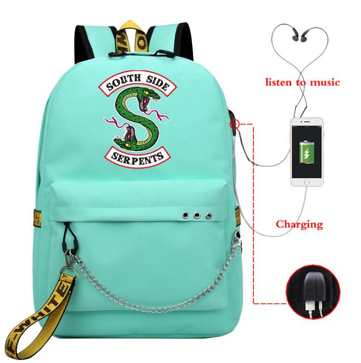 Mochila RIVERDALE South Side Backpack Usb Charge Laptop Backpack School Bags for Teenage Girls Women Backpacks Travel Backpack