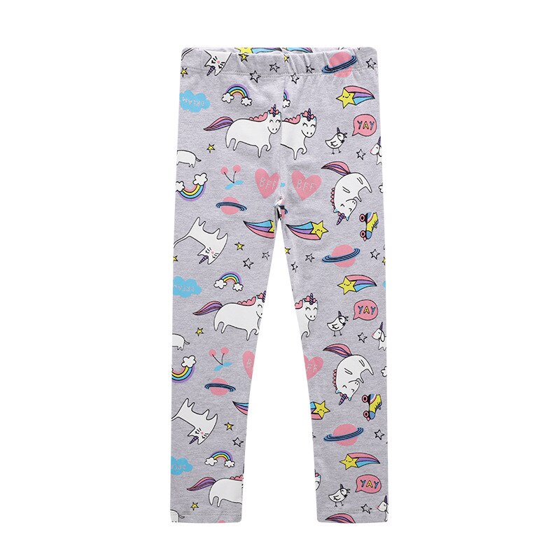 Girls Leggings Stripes Unicorn Pants Kids Cotton Skinny Pants Cartoon Animals Butterfly Print Children Trousers