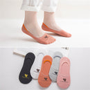 5 Pairs/Lot Cotton Women Socks Female Harajuku Casual Boat Cartoon Kawaii Cat Cute Invisiable Funny Girl Ankle Sock Set Gift