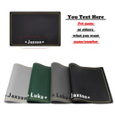 Personalized Pet Feeder Pad Waterproof PU Dog Bowl Mat Free Name Print Placemat Easy Clean For Dogs Cat Kids Drinking Bowls