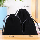 Fashion Flannel Bags Of Gift Packing Black Velvet Bag Jewelry Bags Jewelry Box Drawstring Pouch Party and Wedding Gift Package