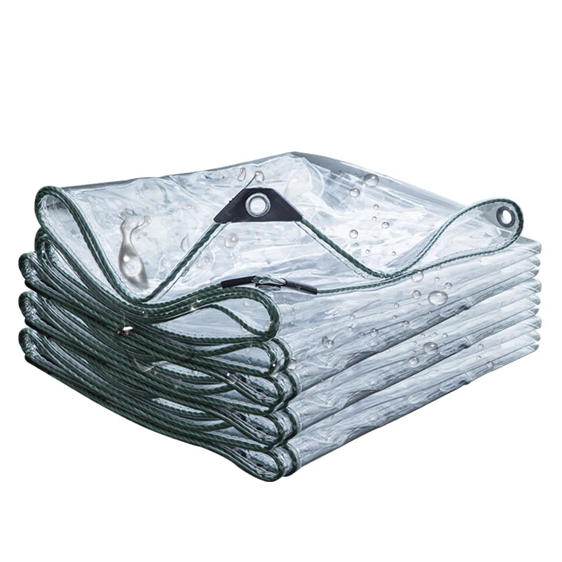 0.32MM Outdoor Tarpaulin Garden Balcony PVC Rainproof Cloth Door Window Transparent Plastic Cloth Tent Waterproof Tarpaulin