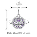 EUDORA 20 mm Star Cage locket pendant Harmony Bola ball chime ball Necklace with AAA CZ  Jewelry for Pregnant woman Baby K373N20