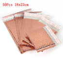 50 PCS/Lot Rose Gold Plastic Bubble Envelopes Bags,  Padded Shipping Envelope, Waterproof Bubble Bags