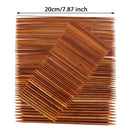 75 Pcs 20cm Double Pointed Carbonized Bamboo Knitting Needles Knit Yarn Weave Craft Mix 15 Sizes 2.0-10mm Crochet Needles Set