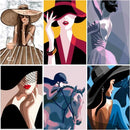 Gatyztory DIY Oil Painting Abstract woman Handpainted Christmas Crafts for Adults paint by number canvas painting kits Picture H