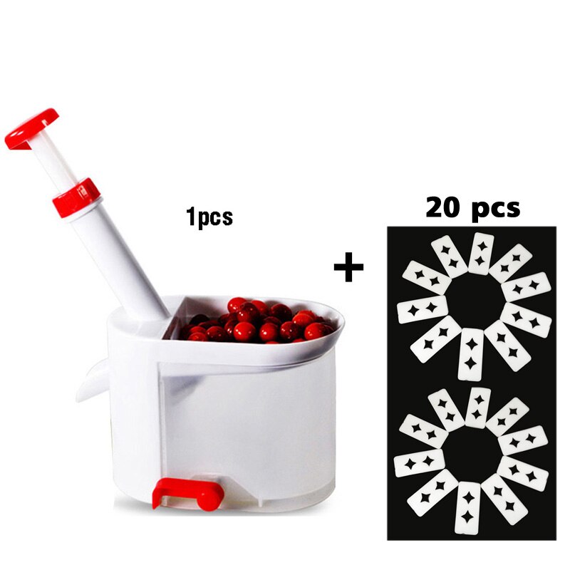 Cherry Corer With Container Kitchen Gadgets Tools Novelty Super Cherry Pitter Stone Corer Remover 10pcs Cherry Pitters Pad