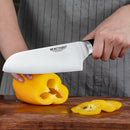 Chef Knife 8 Inch Japanese Kitchen Knives Set German 1.4116 Carbon Steel Santoku Cleaver Sharp Vegetable Knife Black ABS Handle