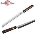 GRANDSHARP Professional Filleting Knife Japanese Sakimaru Blade 10.6 Inch Chef Knife 8cr18mov Stainless Steel Wooden Gift Box