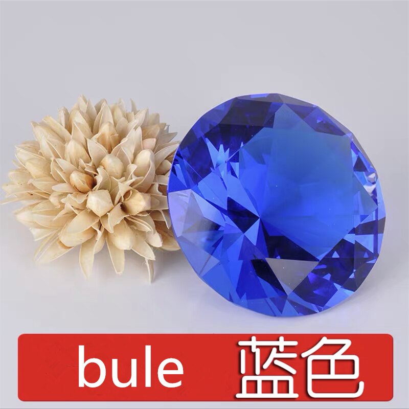 Clear Crystal diamond with base Shape Paperweight glass gem display Ornament Wedding Home Decoration Art Craft Material Gift