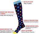 3/6/7 PairsCompression Socks Women Knee High 30mmHg Sports Socks Edema Diabetes Varicose Veins Running Cycling Marathon Socks