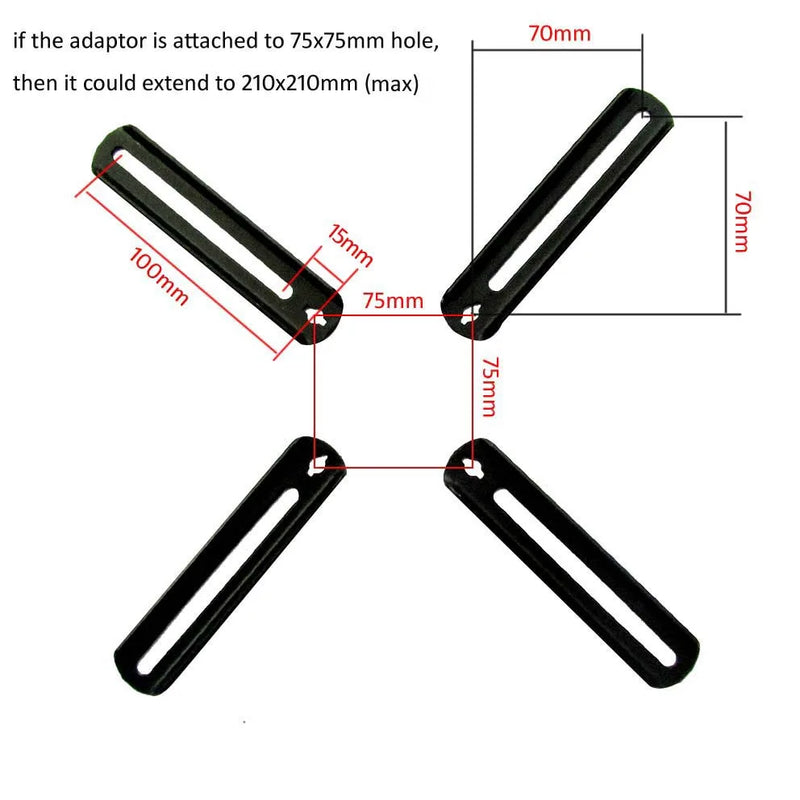 DL-AC100 VESA200 to 400X400 10-55" lcd tv mount  adaptor monitor support extension pad tablet bracketv clamp Adaptor
