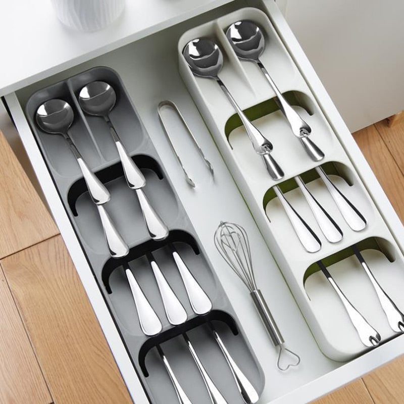 Kitchen Cutlery Storage Tray Kitchen Knife holder Organizer Kitchen Container Spoon Fork Storage Separation Knife Block Holder