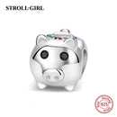 Dog Animal Footprint Beads 925 Sterling Silver Loyal Partners French Bulldog Doggy Charm Fit Bracelet for Women Diy Fine Jewelry