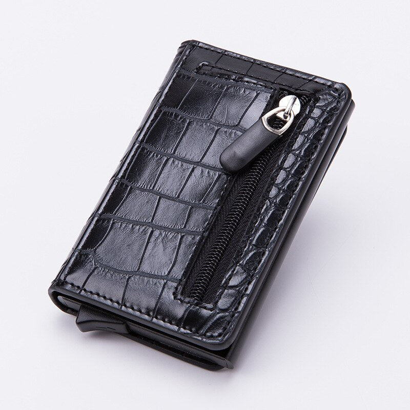 DIENQI Rfid Card Holder Men Wallets Mini Purse Money Bag Slim Thin Smart Wallet Male Leather Purse Small Vallet Portfel New 2020