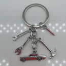 Mechanical Keychain Dad Father Initial Keychain Father's Day Gift Letter A-Z Truck Keychain Truck Key Ring Car Truck Lover Gift