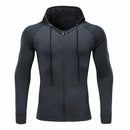Men Fitness Sport Jacket Gym Running Hoodies Male Sportswear Workout Coat Jogging Hooded Shirt Outdoor Sweatshirt MMA Dry Fit