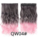 Alileader Favourite Synthetic 5Clips In Hair Long Wave Clip In Hair Extension Synthetic Hair Extensions Ombre Fake Hairpieces