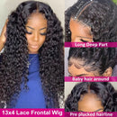 Deep Wave Frontal Wig 13x4 13x6 Hd Transparent Lace Frontal Wig 5X5 6X4 Wig 28 30 Inch Curly Lace Front Human Hair Wigs