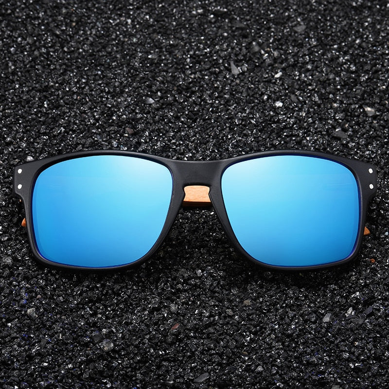 EZREAL Brand Design Beech wood Handmade Sunglasses Men Polarized Eyewear Outdoor Driving Sun Glasses Reinforced Hinge