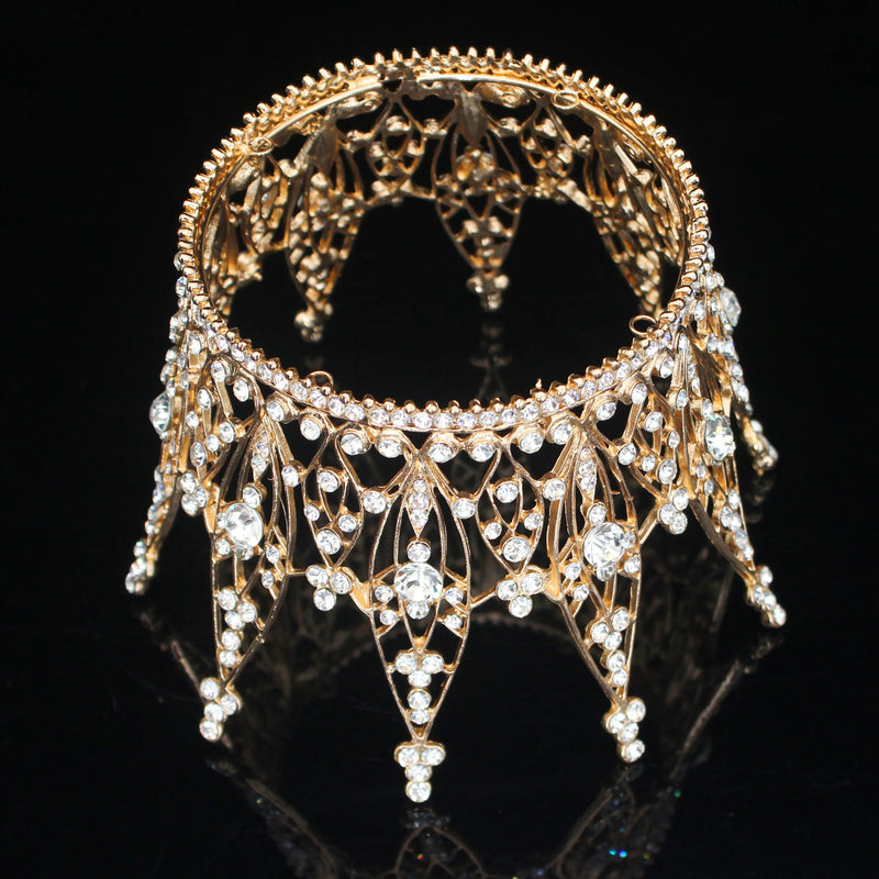 Rhinestone Bride Tiara Crown Bridal Wedding Hair Jewelry Accessories Women Girls Princess Show Headdress Headpiece Queen Diadem