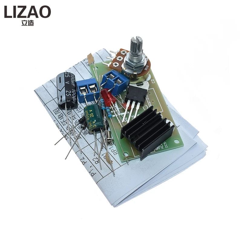 LM317 Adjustable Power Supply Kit Continuous Adjustable DC Power Supply DIY Teaching Training Parts