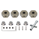 Alloy 12mm wheel hex hub adapter/M4 serrated lock nut for 1/10 ARRMA 3s&Mega550 Vorteks Senton Granite Big Rock Typhon part