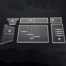 6PCS/SET Acrylic Leather Template Business Long Wallet Template Leather Craft Pattern Stencil Durable Tools for Wallets Making