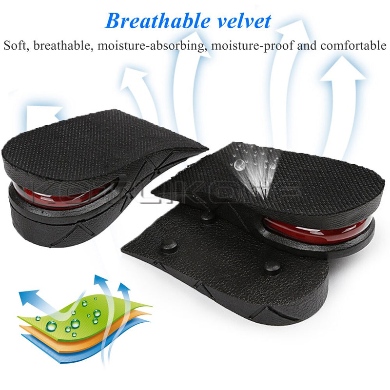 KOTLIKOFF Invisible Height Increase Insole Adjustable 2 Layer 3CM/4.5CM Air Cushion Pads Elevator Soles Insoles Inserts For Shoe