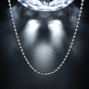 Hot Simple Generous Chic Clavicle 3mm Bead Chain Necklace 925 Sterling Silver Beads Necklaces For Women Gift