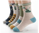 5 pair /1 lot spring & autumn kids socks cotton cartoon car children socks for boys 1-12 year baby socks