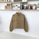 2020 Autumn Winter Short Coats Outerwear Long Sleeve Cute Fashion Solid Single Breasted Button Crop Korean Short Jackets 9020