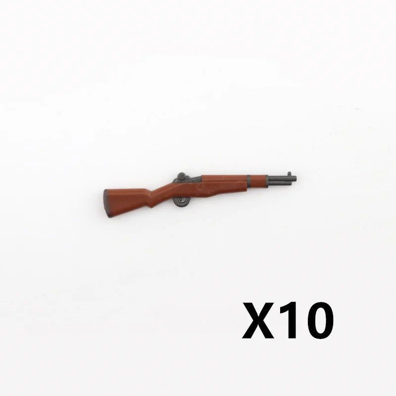 WW2 Military Weapon Building Blocks US Army Figures Guns Two-color Printing M1 Rifle M1A1 Submachine Gun Accessories Toys C270