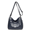 Casual Soft PU Leather Crossbody Bags For Women Double Compartment Shoulder Bag Big Capacity Handbags Designer Messenger Bags