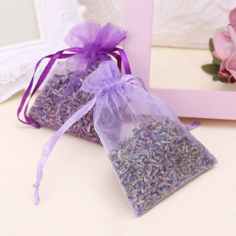 5Pcs Real Lavender Organic Dried Flowers Sachets Buds Bag Fragrance Air Fresher Car Home Decor Drop Shipping