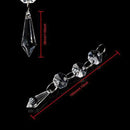 60PCS Transparent Acrylic Crystal Garland Hanging Bead Curtain Wedding Party Celebration Decoration Christmas Tree Pendant