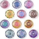 Yoga Fridge Magnet Mandala Refrigerator Sticker Buddha  Buddhism Hinduism 30MM Glass Dome Round Magnetic Decor 12PCS Gift Box