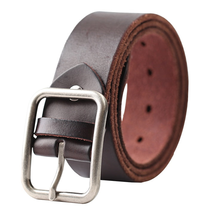 Vintage 100% Genuine leather Belt for Men High Quality Natural Cow Leather Men&