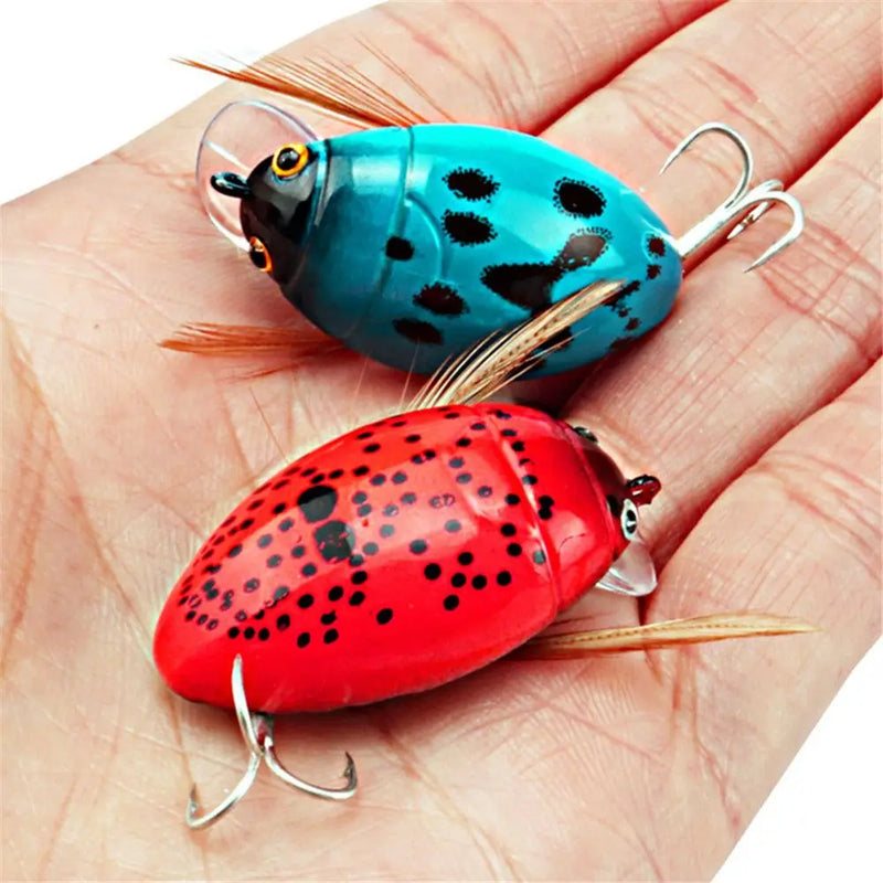 38mm/4.1g Fishing Tackle Cicada Bait Fishing Lure Insect Bug Lure Sea Beetle Crank Floating Wobbler For Bass Carp Fishing Tackle