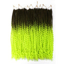 Saisity Ombre Synthetic with Split Ends Goddess Box Braids Crochet Hair Extensions With End Bohemian Box Braiding Hair