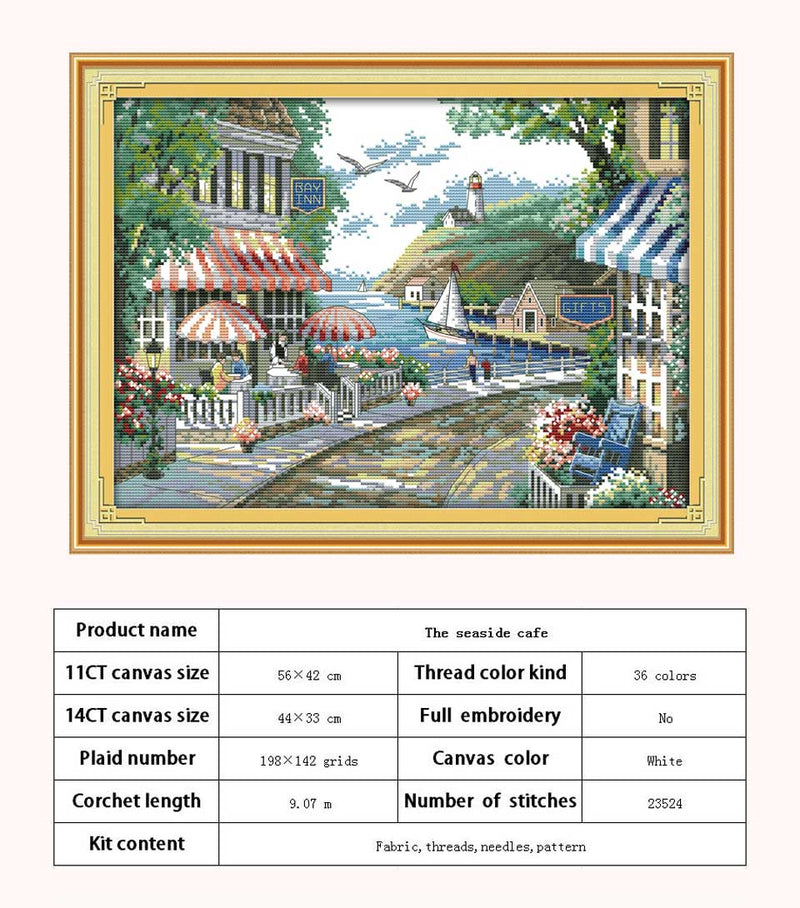 Leisurely Cabin House Scenery Patterns Counted 11CT 14CT Cross Stitch Sets DIY Cross-stitch Kit Embroidery Needlework Home Decor