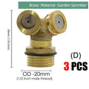 Brass Nozzle Garden Mist Sprinkler Copper Misting Cooling System Irrigation 1/2" Thread 2/3/4 Arm Sprayer Fog  Watering Tool