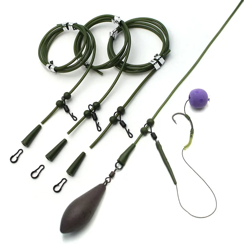 Carp Fishing Equipment Hair Rig Quick Change Swivels For Fishing Accessories Carp Tubing Anti Tangle Sleeve Carp Tackle Set