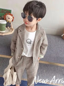 Kid Boys Spring and Autumn Suit Boys Baby suit Clothes 2023 new Children's Clothing Casual Tops + pants 2 piece set Formal wear