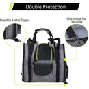 Benepaw Breathable Dog Carrier Sturdy Reflective Foldable Pet Backpack Lightweight Travel Puppy Carrying Bag Security Clip