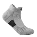 5 Pairs Ankle Sport Socks Cotton Towel Bottom Damping Striped Sweat-Absorbing Badminton Tennis Bike Run Travel Fitness Socks